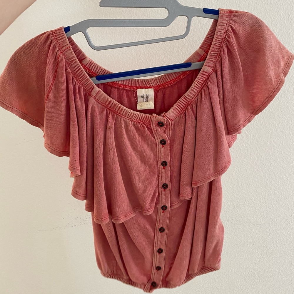 Pink Free people blouse